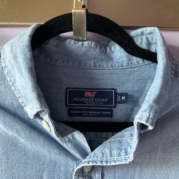 Vineyard Vines Blue Denim Classic Fit Murray Shirt Size M - Picture 5 of 14